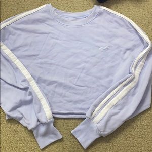 Light blue Hollister cropped sweatshirt